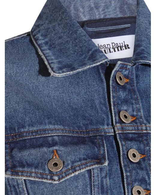 Jean Paul Gaultier Blue Cropped Denim Jacket