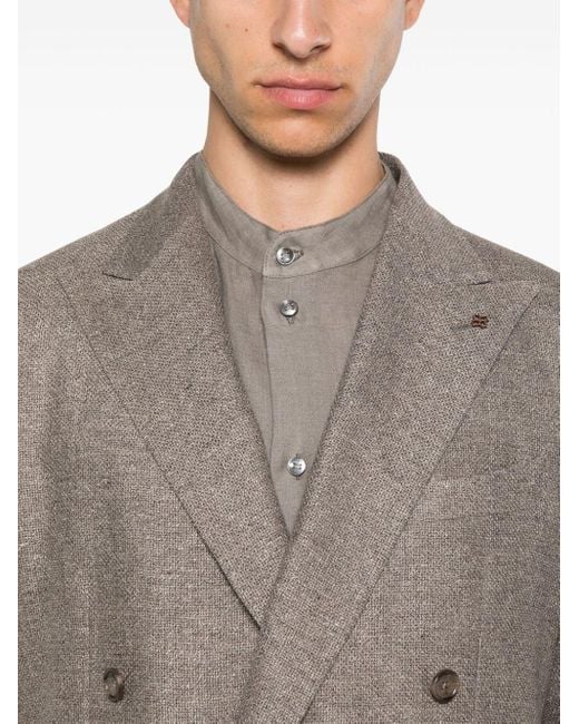 Double-breasted blazer Tagliatore pour homme en coloris Gray