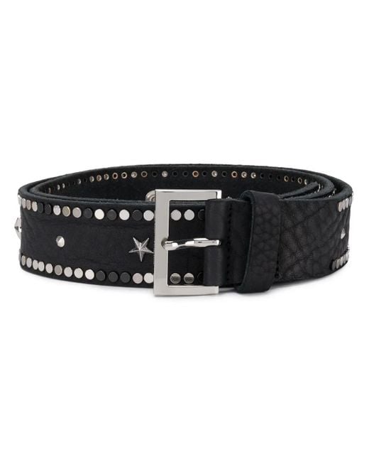 Zadig & Voltaire Black Studded Belt