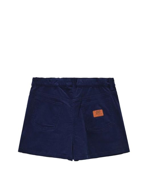 Chocoolate Blue Corduroy-Effect Shorts