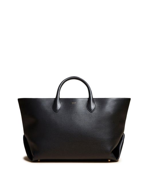 Khaite Amelia Leather Tote Bag in Black | Lyst