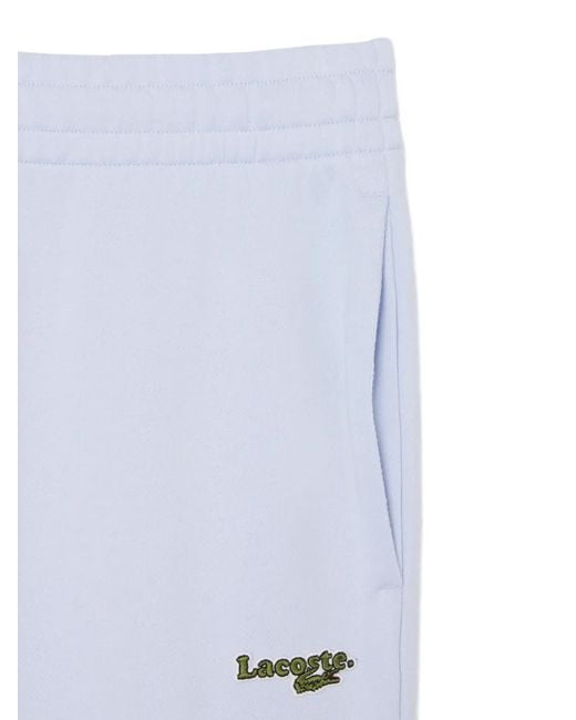 Lacoste White Logo-Embroidered Track Pants