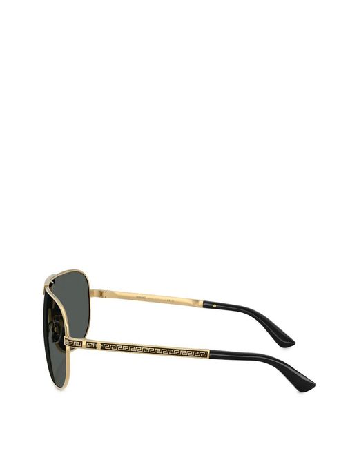 Versace Gray Navigator-Frame Sunglasses