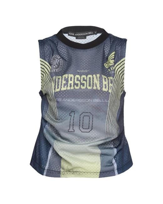 ANDERSSON BELL Blue Racing Reworked Sleeveless Top