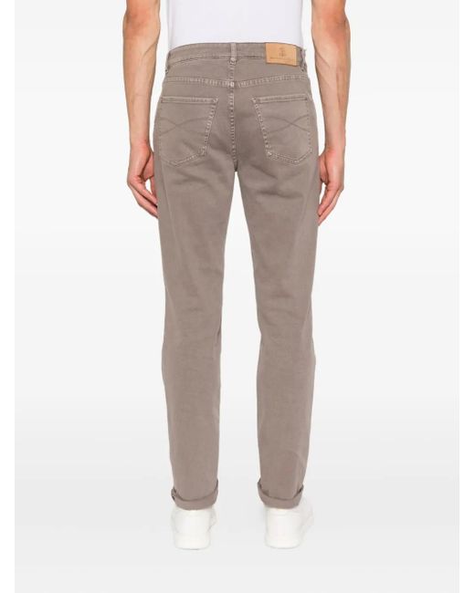 Brunello Cucinelli Jeans mit geradem Bein in Gray für Herren