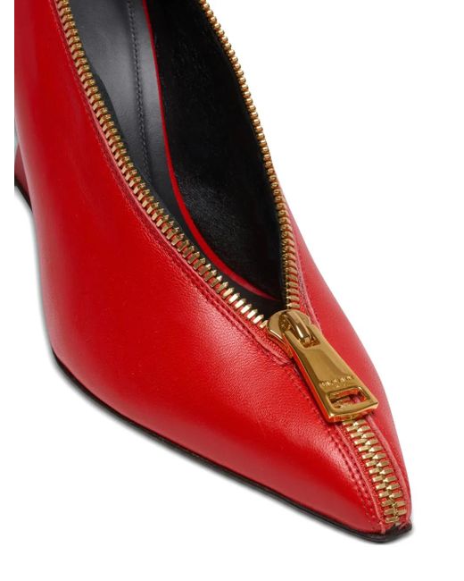 Pumps Con Zip E Zeppa 95Mm di Balmain in Red