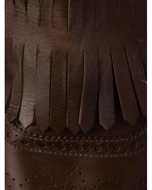 Prada Shuffle Mules mit Fransen in Brown für Herren