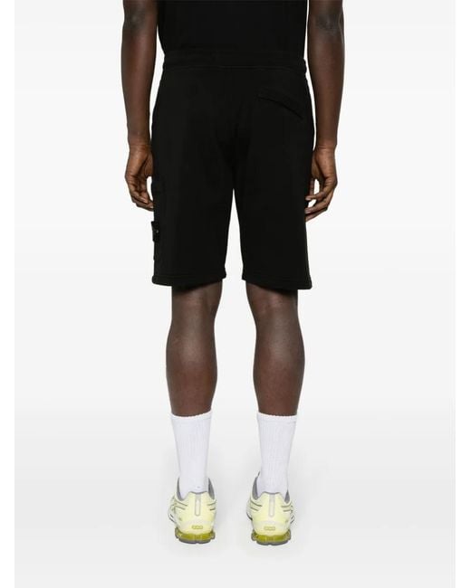 Stone Island Black Shorts for men