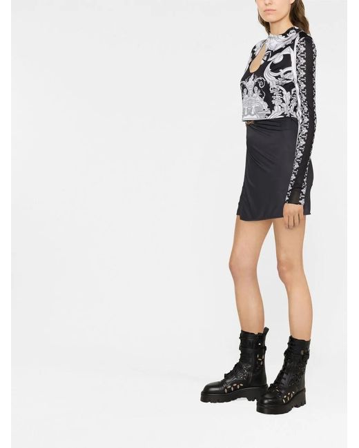 Versace Cropped Top in het Black