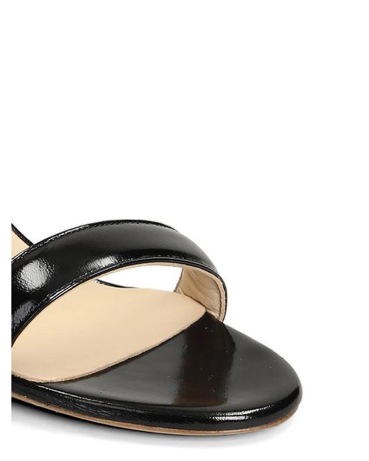 Fabio Rusconi White Patent-Finish Ankle-Strap Sandals