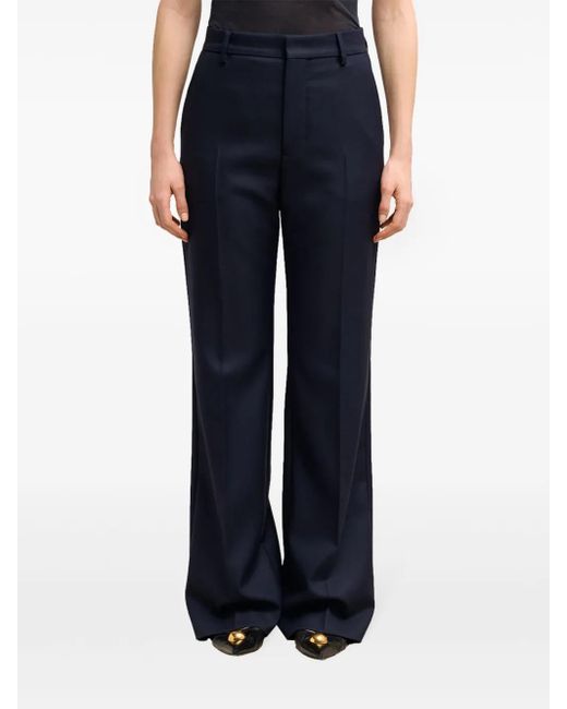 AMI Blue Hoch Sitzende Schlaghose