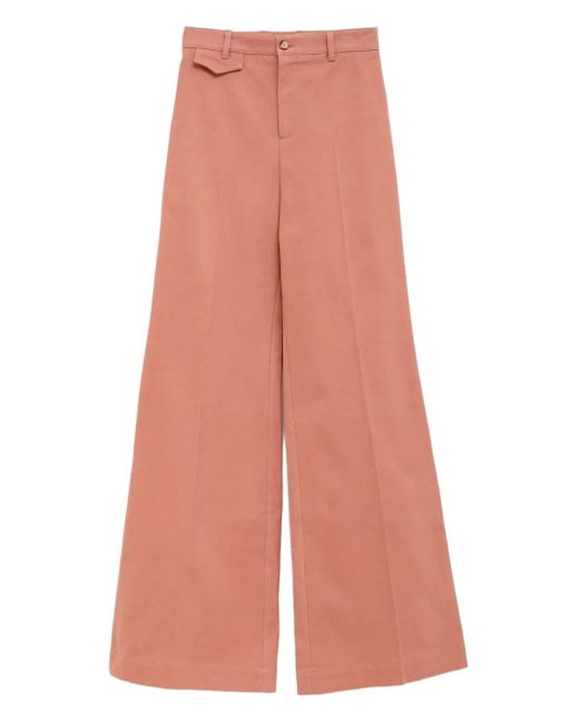 Chloé Pink Boot Cut High Waist Trousers