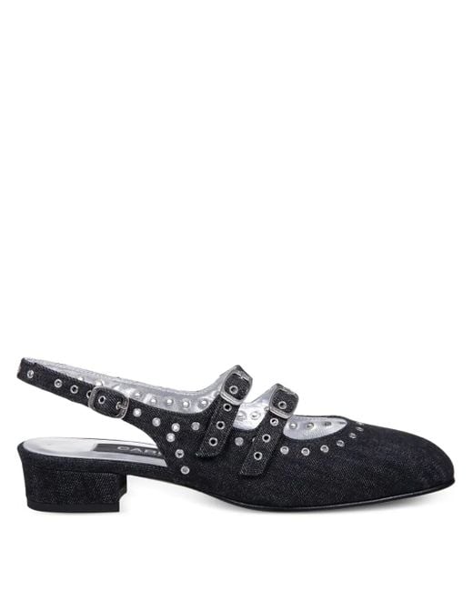 CAREL PARIS Black Queen Slingback Pumps