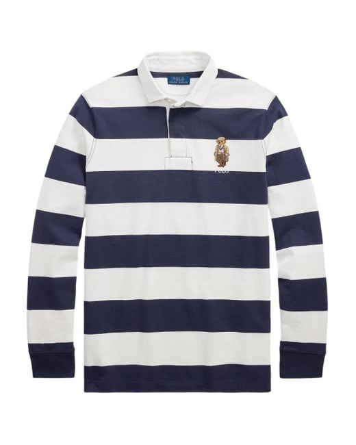Polo Ralph Lauren Blue Rugby Polo With Logo for men