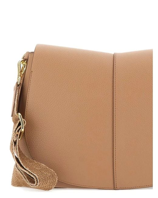 Gianni Chiarini Natural Grained-Leather Shoulder Bag