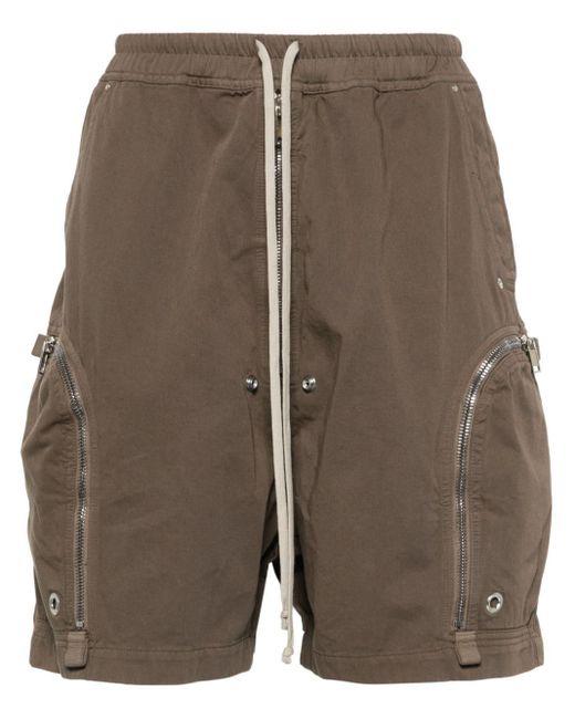 Rick Owens Bauhaus cotton bermuda shorts in Brown für Herren