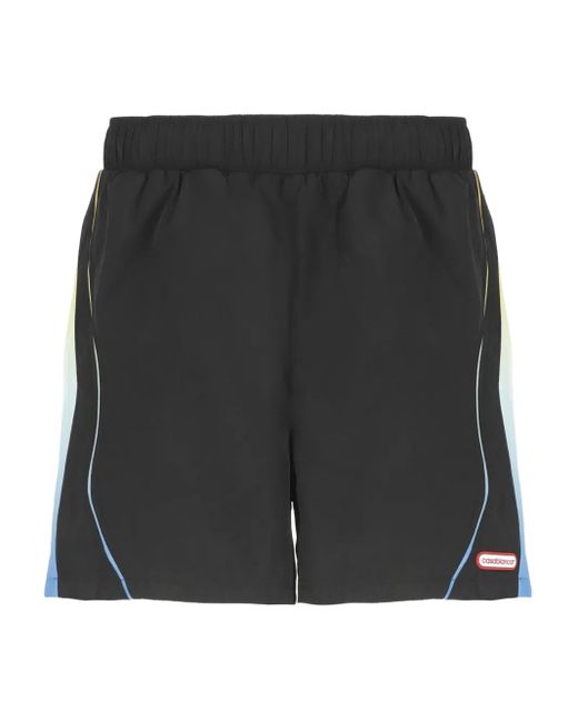 Casablanca Black Football Windbreaker Shorts for men