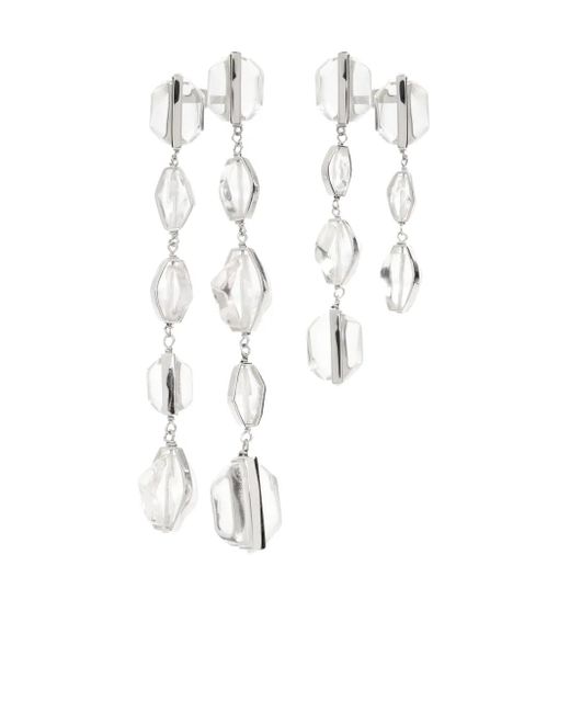 Orecchini Con Pendente di Jil Sander in White