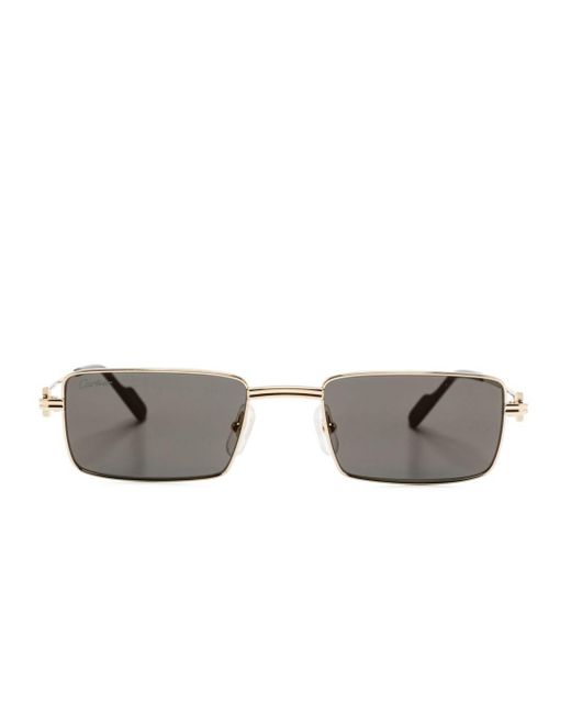 Cartier Gray Rectangle-Frame Sunglasses for men