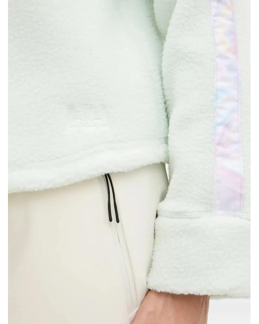 Helly Hansen White Zip-Neck Stripe Top