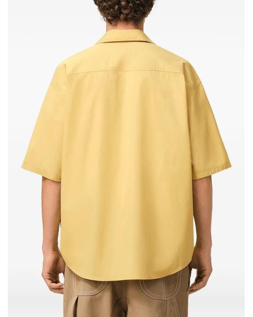 AMI Yellow Ami De Coeur Camp-Collar Shirt