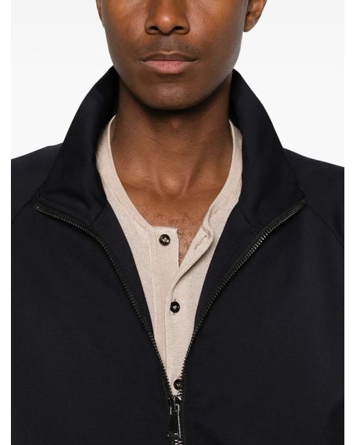 Seven Gauge Blue Veste Zippée À Manches Raglan for men