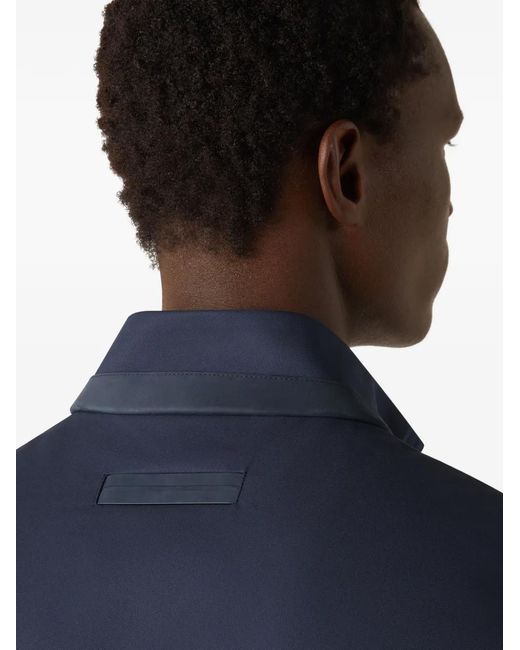 Zegna Blue Motorin Zi-Up Blouson Jacket for men