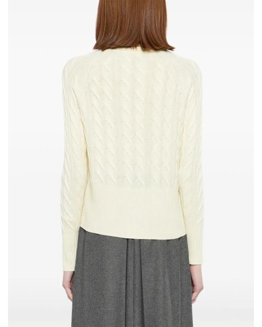 N.Peal Cashmere White Myla Cardigan