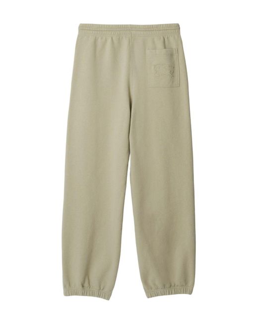 Burberry Natural Appliqué-logo Cotton Track Pants for men