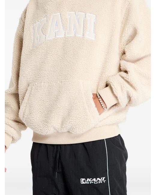 Karlkani Natural Logo-Patch Hoodie for men