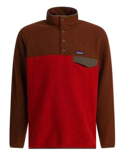Patagonia Red Press-Stud Fleece Sweatshirt for men
