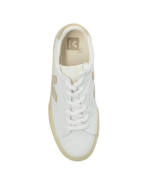 Veja White Campo Logo-Patch Sneakers