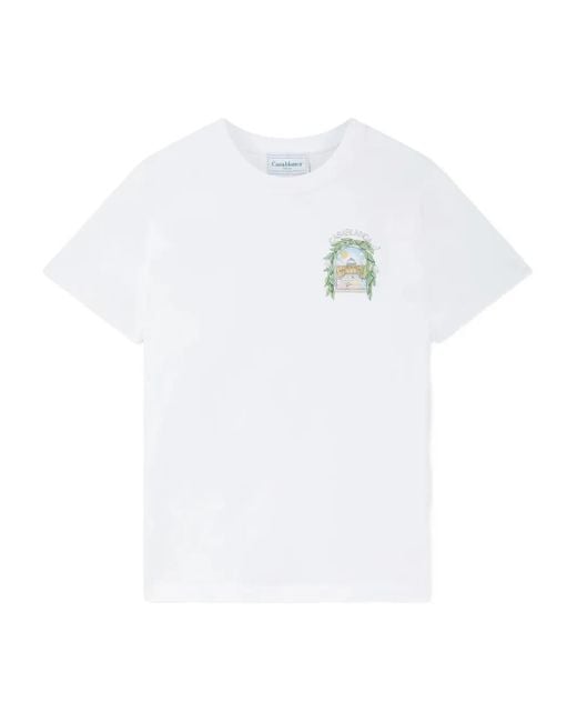 T-Shirt En Coton À Imprimé Graphique Casablanca pour homme en coloris White