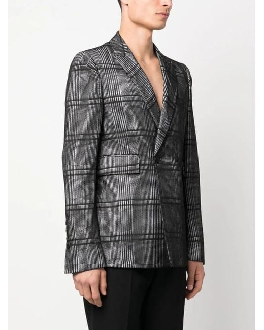 SAPIO Geruite Blazer in het Black