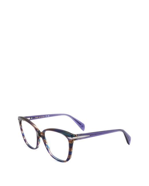 Cat-Eye Frame Glasses Rag & Bone en coloris White
