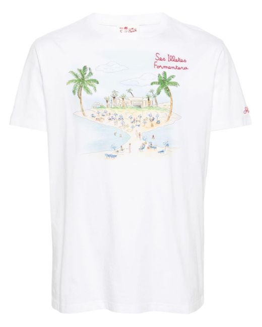 メンズ Mc2 Saint Barth Formentera Beach Tシャツ White