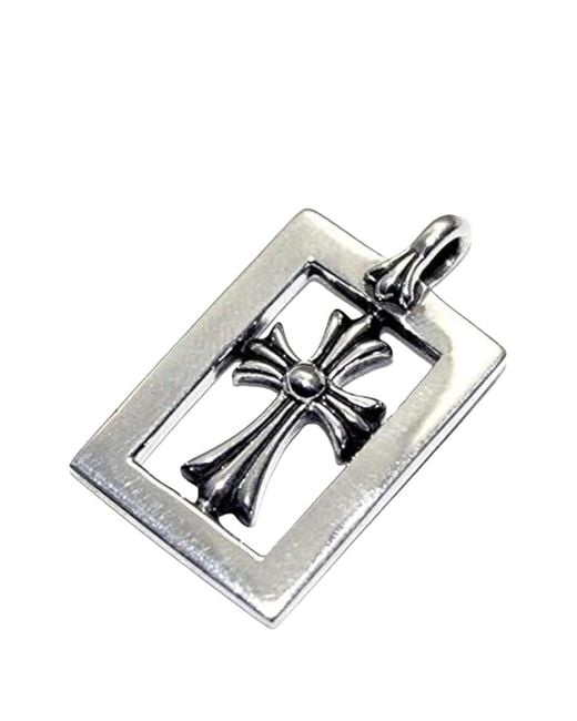 Chrome Hearts Metallic Framed Open Baby Fat Pendant for men