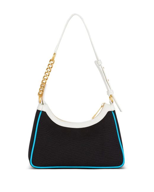 Balmain Blue B-Army Schultertasche Mit Postkarten-Print