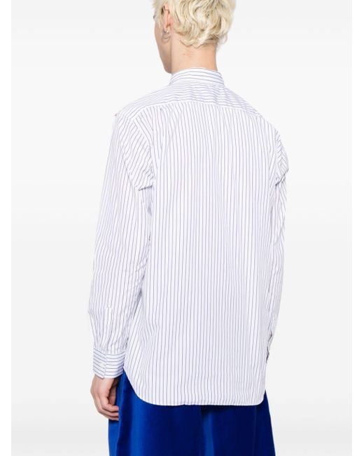 Camicia a righe con design color-block di Comme des Garçons in Blue da Uomo