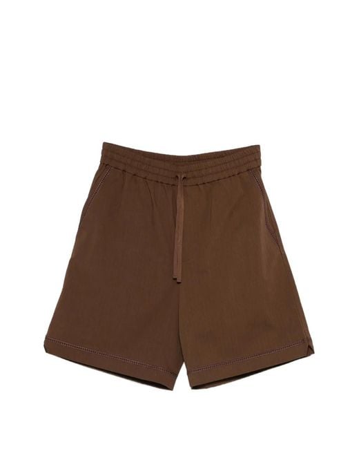 Drole de Monsieur Brown Jour Echelle Drawstring Shorts for men