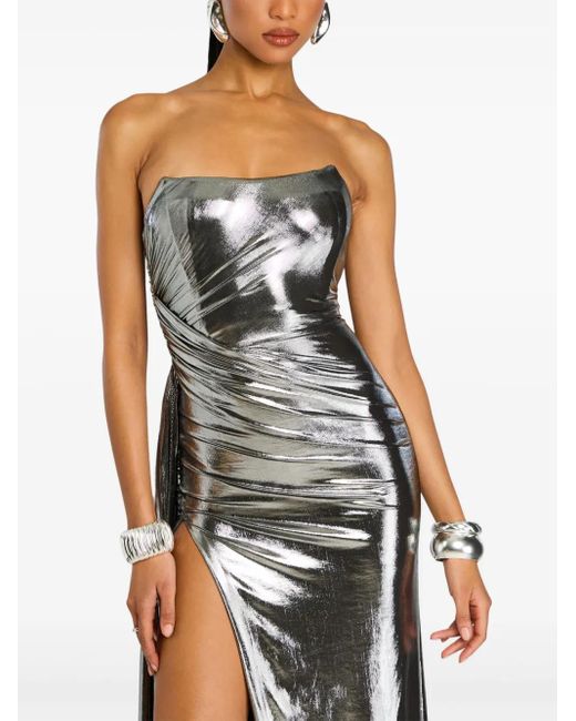 retroféte Gray Shivani Abendkleid
