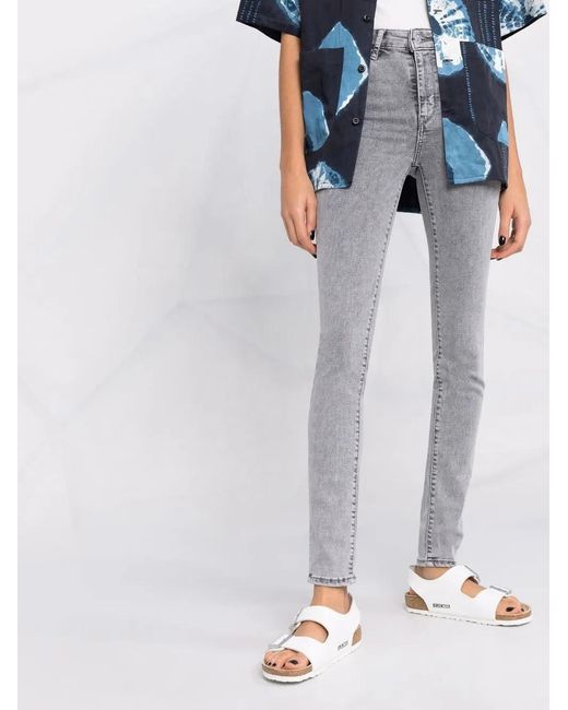 Levi's Gray 721 High-Waisted Skinny Jeans