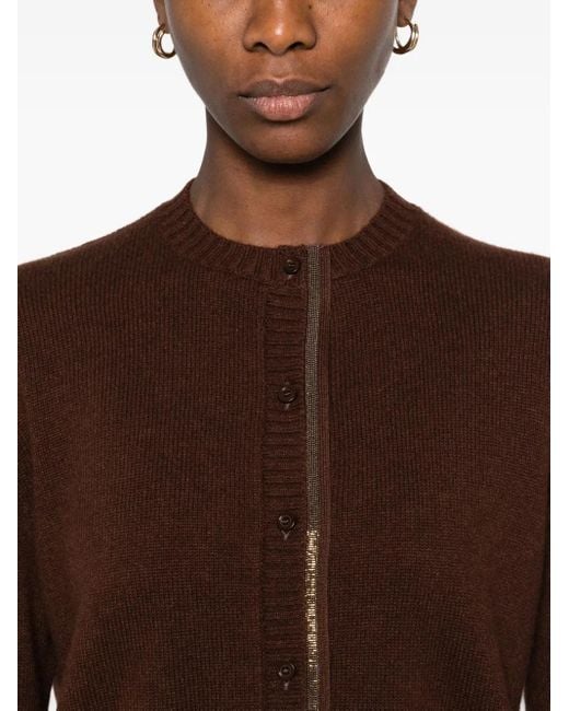 Fabiana Filippi Brown Verzierter Cardigan