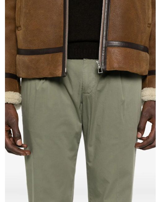 Briglia 1949 Green Tiberio Pleated-Front Chinos for men