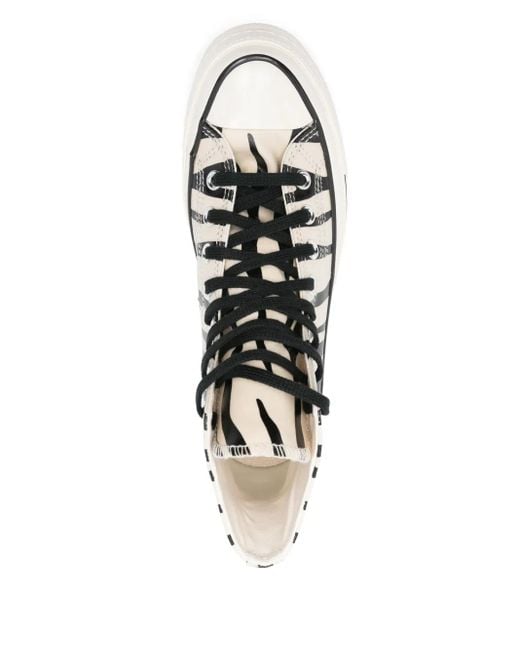 Converse White Chuck Taylor Zebra Sneakers