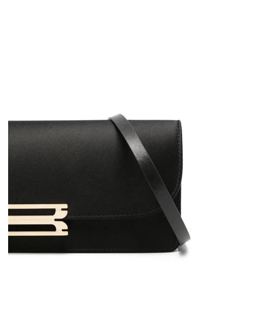 Victoria Beckham Black Dorian East-West Clutch Bag