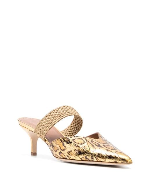 Malone Souliers Natural Leopard-Print 60Mm Leather Mules
