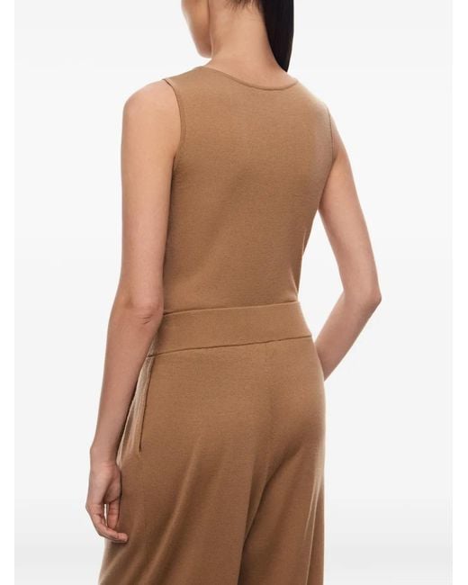 12 STOREEZ Brown Jasmin Scoop-Neck Top