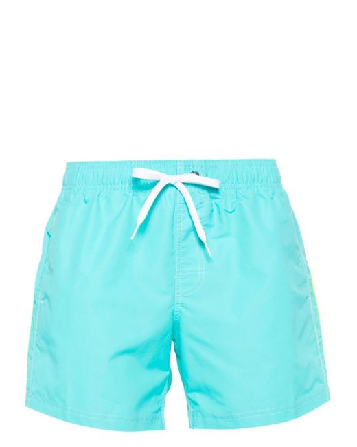 Sundek Blue Rainbow-patch Swim Shorts for men