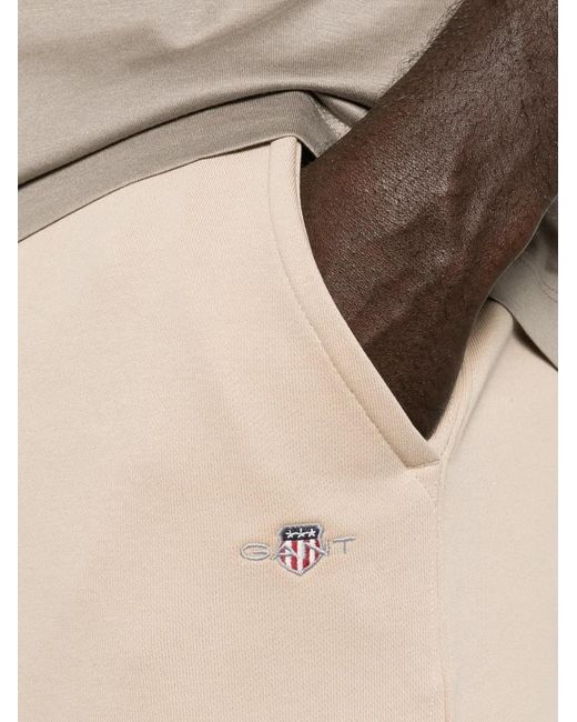 Gant White Shield Drawstring-Fastening Track Pants for men